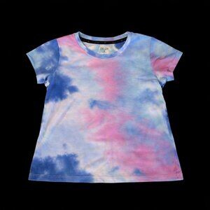 ZELOS Tie Dye Top | Girls M | Pink & Blue